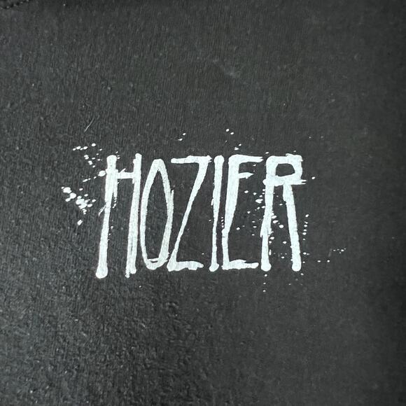 Hozier Band Hoodie Black Distressed Graphic Pullover Fits Like Men’s XXL - Picture 5 of 9